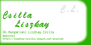 csilla liszkay business card